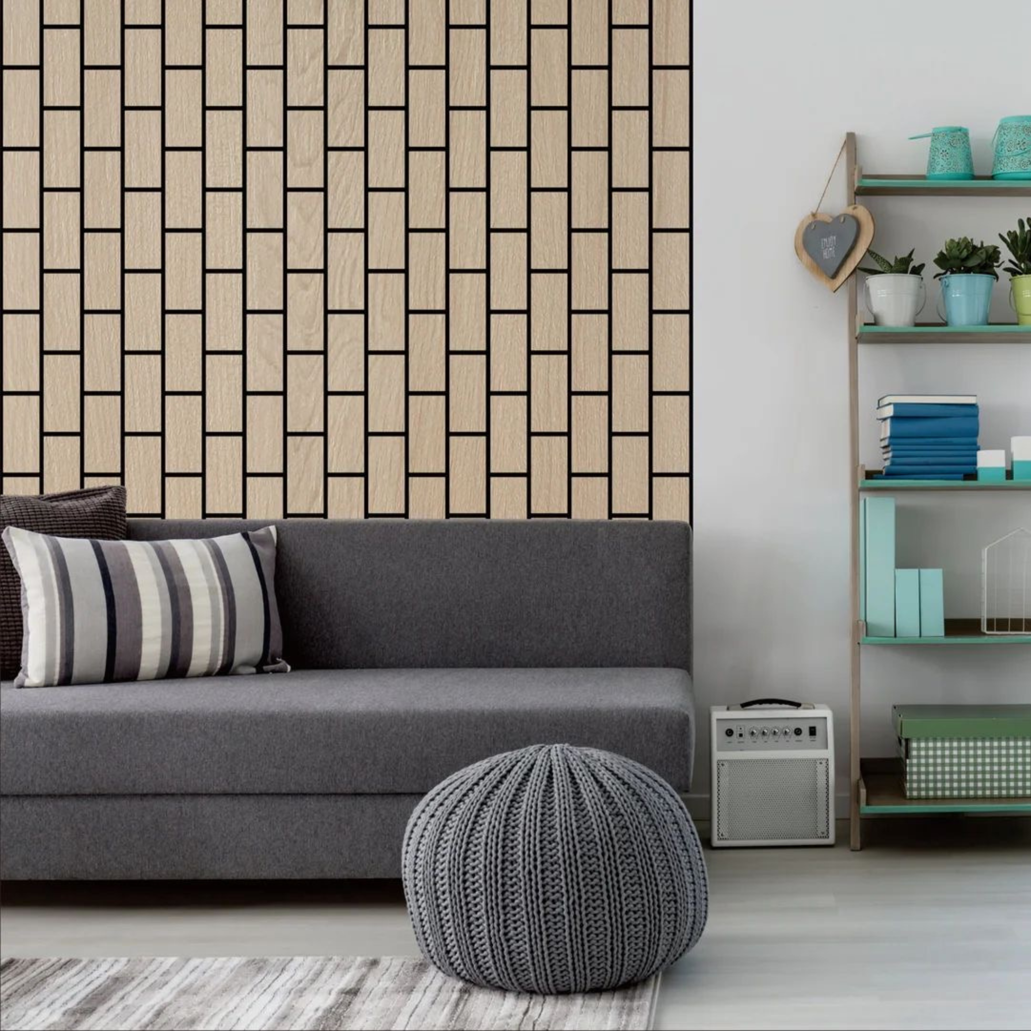 Pannello murale acustico effetto mattone (disponibile in diversi colori)