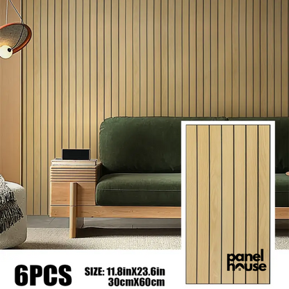 Pannelli Murali a Doghe Effetto Legno 3D, Autoadesivi, Rimovibili, Impermeabili Acquista 1, Ottieni 6 Pannelli Premium a Soli 7€! (30cm x 60cm)