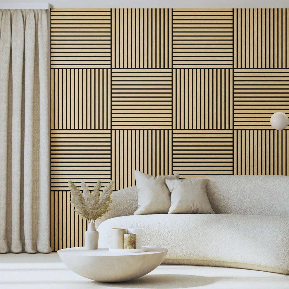 60cm x 60cm Square Wood Acoustic Wall Panel Multiple Colours